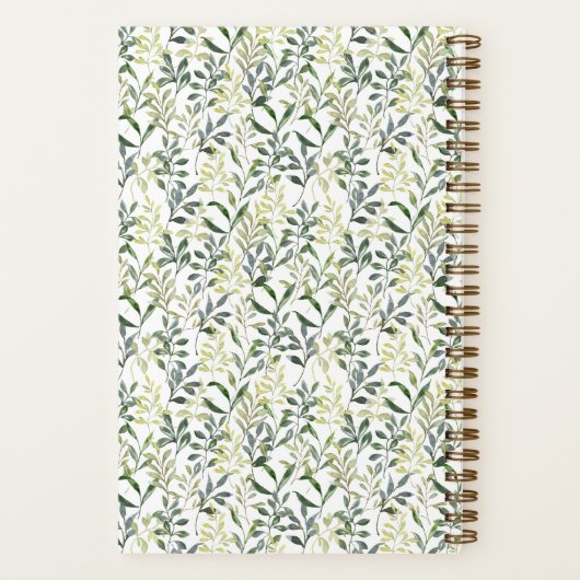 Luxury Modern Greenery Christelijk Prayer Journal Notitieboek (Achterkant)