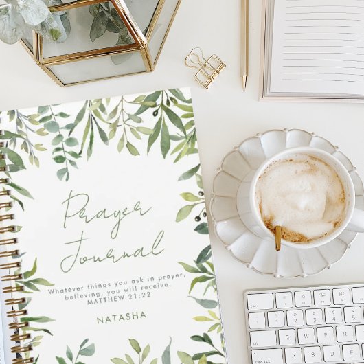 Luxury Modern Greenery Christelijk Prayer Journal Notitieboek