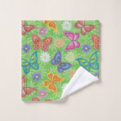 Luxury Modern Natural Floral Butterfly Bad Handdoek (Wasdoekje)