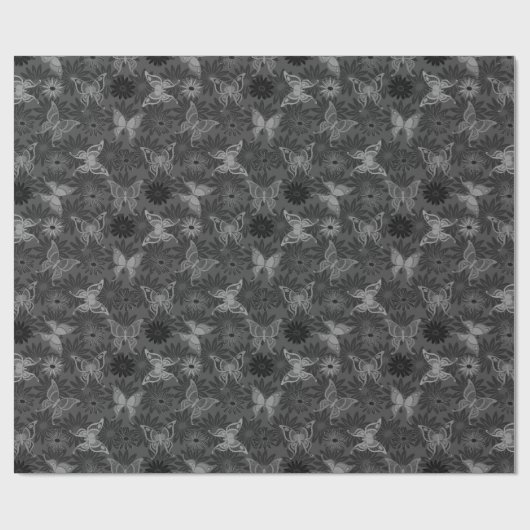 Luxury Modern Natural Floral Butterfly Cadeaupapier (Vlak)