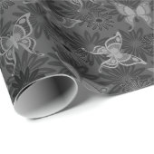 Luxury Modern Natural Floral Butterfly Cadeaupapier (Rol Hoek)