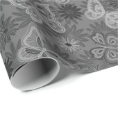 Luxury Modern Natural Floral Butterfly Cadeaupapier (Rol Hoek)