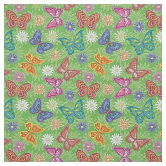 Luxury Modern Natural Floral Butterfly Stof (Swatch)