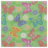 Luxury Modern Natural Floral Butterfly Stof (Close Up)