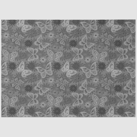 Luxury Modern Natural Floral Butterfly Tissuepapier (Voorkant)