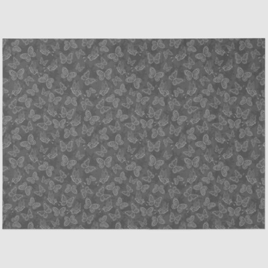 Luxury Modern Natural Floral Butterfly Tissuepapier (Voorkant)