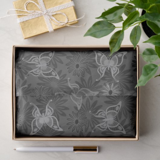 Luxury Modern Natural Floral Butterfly Tissuepapier (Geschenk)