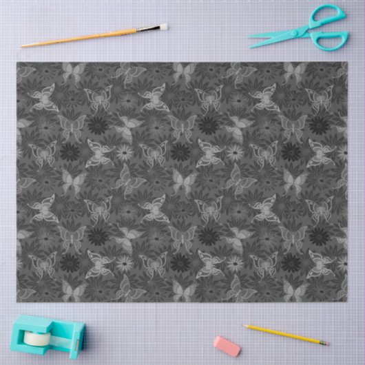 Luxury Modern Natural Floral Butterfly Tissuepapier (Craft)