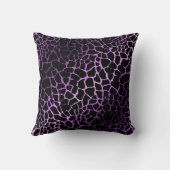 Luxury modern Paars zwart Roos Tigar Kussen (Achterkant)