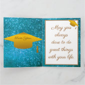 Luxury Modern past blauwe glitter aan Kaart (Binnen)