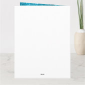 Luxury Modern past blauwe glitter aan Kaart (Achterkant)