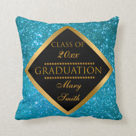 Luxury Modern past blauwe glitter aan Kussen