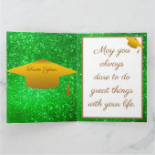 Luxury Modern past groene glitter aan Kaart (Binnen)