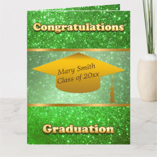 Luxury Modern past groene glitter aan Kaart