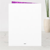 Luxury Modern past Paarse glitter aan Kaart (Achterkant)