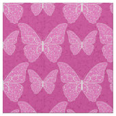 Luxury Modern Pink Natural Floral Butterfly Stof (Close Up)
