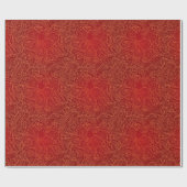 Luxury Modern Red Natural Floral Butterfly Cadeaupapier (Vlak)