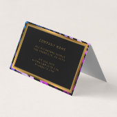 Luxury Modern Silver Paarse Tiger voegt Jouw tekst Visitekaartje (Achterkant)