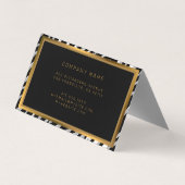 Luxury Modern Silver Tiger voegt Jouw tekst toe Visitekaartje (Achterkant)