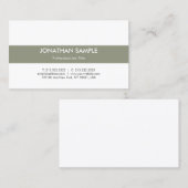 Luxury Modern SImple Design Elegant Plain Trendy Visitekaartje (Voorkant / Achterkant)