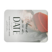 Luxury Modern Transparant Wedding Photo Script Magneet (Horizontaal)