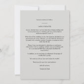 Luxury Modern Transparency Wedding Photo Script Save The Date (Achterkant)