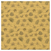 Luxury Modern Tropical Gold Natural Butterfly Stof (Close Up)