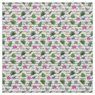 Luxury Modern Tropical Natural Floral Butterfly Stof