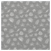 Luxury Modern Tropical Silver Natural Butterfly Stof (Close Up)