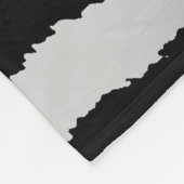 Luxury Modern Zebra Silver Black Line Fleece Deken (Hoek)