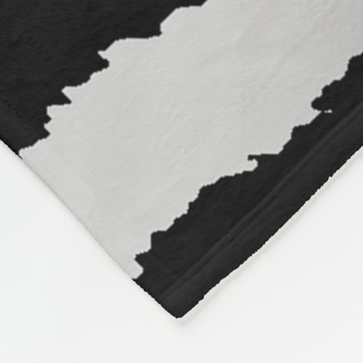 Luxury Modern Zebra Silver Black Line Fleece Deken (Hoek)