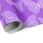 Luxury Moderne Paarse natuurlijke vlindervlinder Cadeaupapier (Rol Hoek)