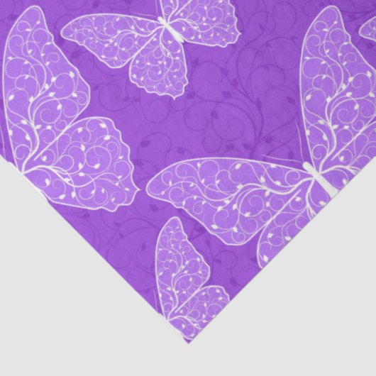 Luxury Moderne Paarse natuurlijke vlindervlinder Tissuepapier (Detail)