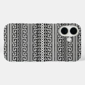 Luxury Monochrome Ancient Greek Aztec Maze Linear Case-Mate iPhone Case (Achterkant (horizontaal))