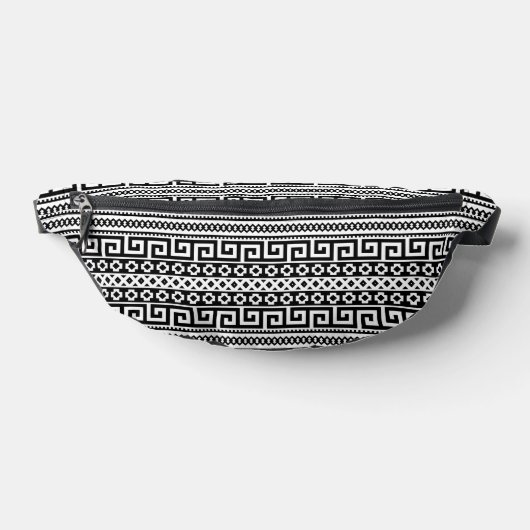 Luxury Monochrome Ancient Greek Aztec Maze Linear  Heuptasje (Liggend)