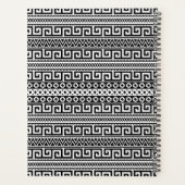 Luxury Monochrome Ancient Greek Aztec Maze Linear Planner (Achterkant)