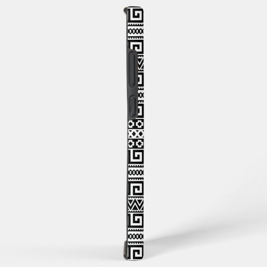 Luxury Monochrome Ancient Greek Aztec Maze Linear  Samsung Galaxy Hoesje (Rechterkant)