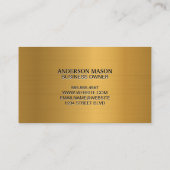 Luxury Monogram Band | Goudpenseel metaal Visitekaartje (Achterkant)