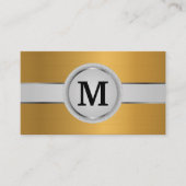 Luxury Monogram Band | Goudpenseel metaal Visitekaartje (Voorkant)