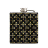 Luxury Monogram Black en Gold Quatre Floral Heupfles (Achterkant)