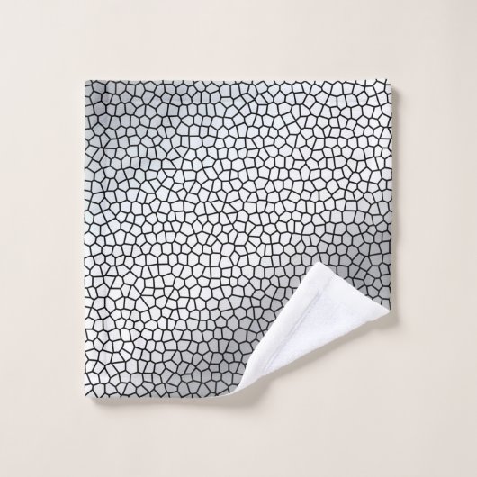 Luxury Monogram Glas in lood Silver Bad Handdoek (Wasdoekje)