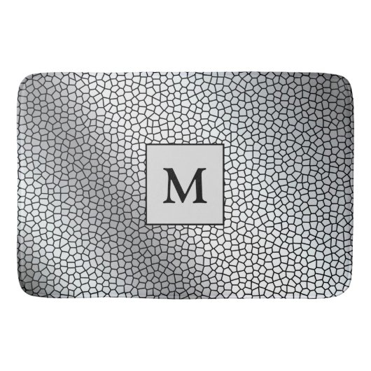 Luxury Monogram Glas in lood Silver Badmat (Voorkant)