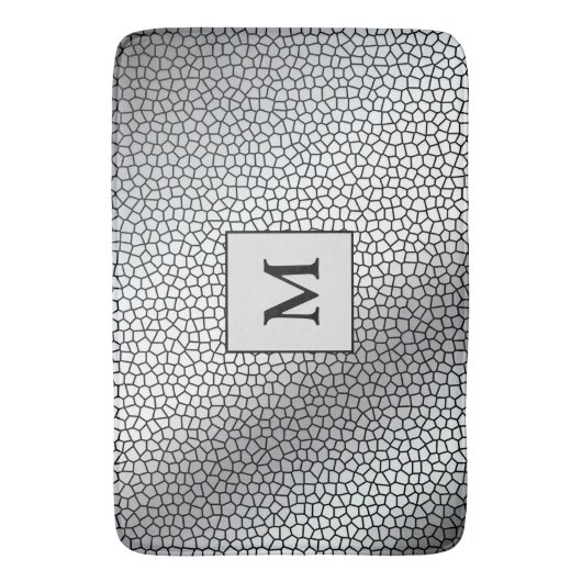Luxury Monogram Glas in lood Silver Badmat (Voorkant Verticaal)