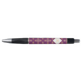 Luxury Monogram Paars en Gold Quatre Floral Pen (Voorkant)