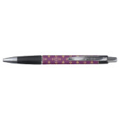 Luxury Monogram Paars en Gold Quatre Floral Pen (Achterkant)