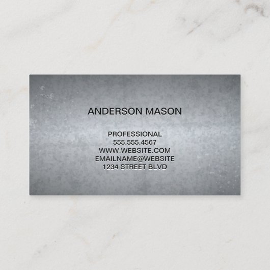 Luxury Monogram Ring | Metallic Roze Goud Damast Visitekaartje (Achterkant)