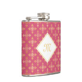 Luxury Monogram roze en Gold Quatre Floral Heupfles (Rechts)