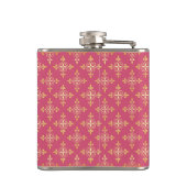 Luxury Monogram roze en Gold Quatre Floral Heupfles (Achterkant)