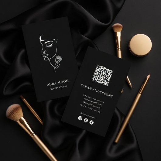 Luxury Moon Beauty Studio Elegant  Visitekaartje