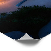 Luxury Moonlit Villa – Modern Ocean Night Aestheti Poster (Hoek)